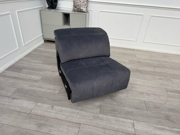 Sofology Marvella Flecked Charcoal Grey Velvet Middle Section Power Recliner5