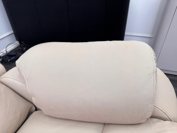 G Plan Kingsbury Beige / Taupe Leather Power Recliner Armchair (Lumbar Support)5