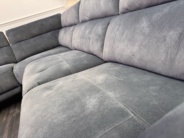 Furniture Village Moet Dark Grey Fabric Power Recliner Corner Sofa Headrests22