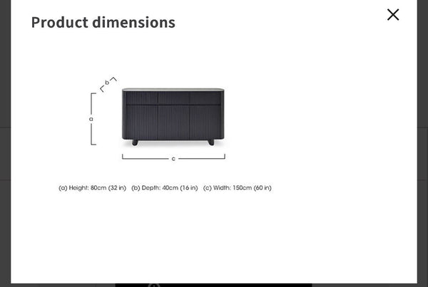 Furniture Village CATALINA Large 3 Door 3 Drawer Sideboard 1