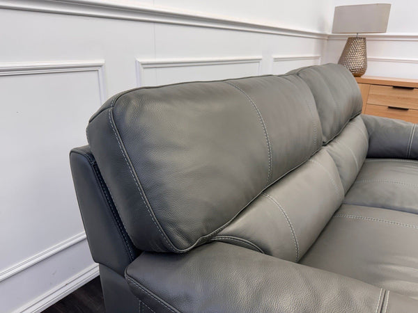 Furniture Village Cozee 2.5 Seater Sofa in Grey Pure Leather2