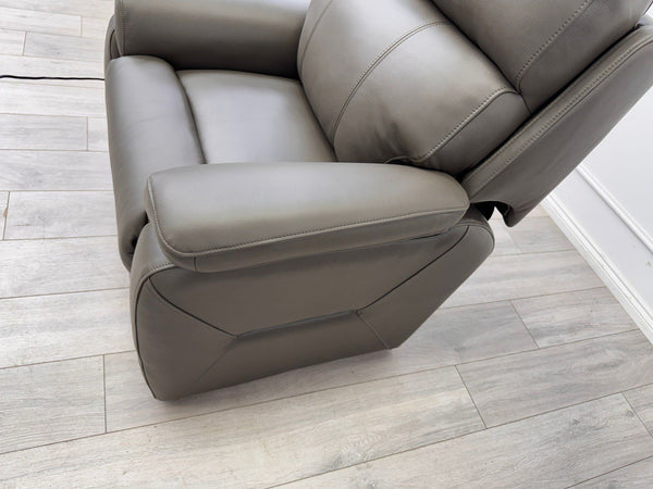DFS Lift and Rise Electric Power Recliner Armchair Grey Genuine Leather13