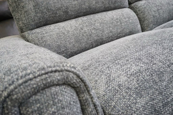 Furniture Village Nixon Dark Grey fabric electric reclining 3 seater sofa2