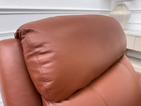 LAZY BOY PARIS Static Armchair In Brown Leather12