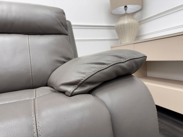 Furniture Village Moreno Grey Leather Armchair Electric Power Recliner12