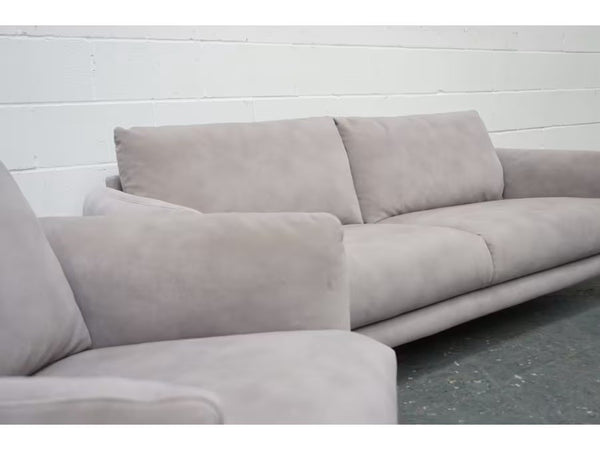 Sofology Adler lifestyle mottled marble fabric 3 seater + 2 armchairs sofa set5