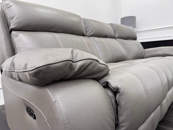 Furniture Village Moreno Power Recliner 3 Seater Sofa Grey Leather12
