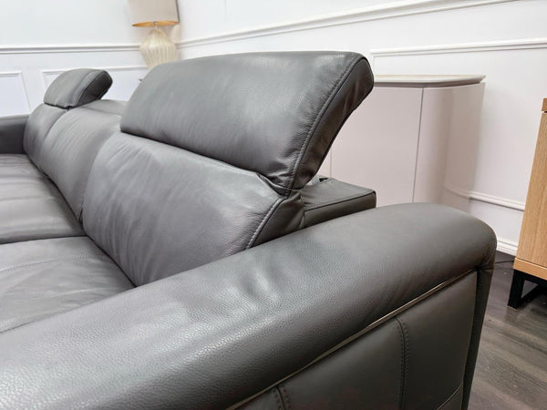 Sofology Marvella Power Recliner Large 4 Seater Sofa Charcoal Leather9