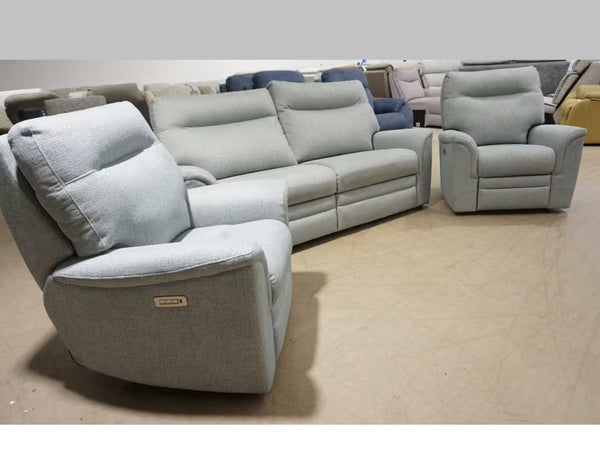 Parker Knoll Hudson static 3 seater + 2x power recliner armchairs sofa set1