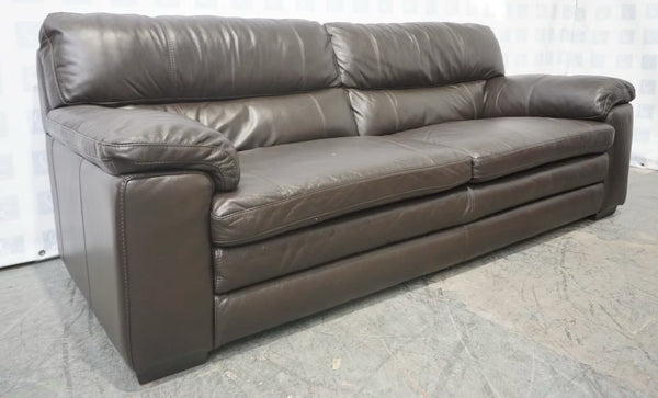 Furniture Village Cozee Brown Pure Premium Leather  3 seater sofa0