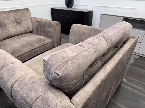 FURNITURE VILLAGE ARIANA 3 Seater Sofa Cuddle Set Classic Back Dapple Chocolate10