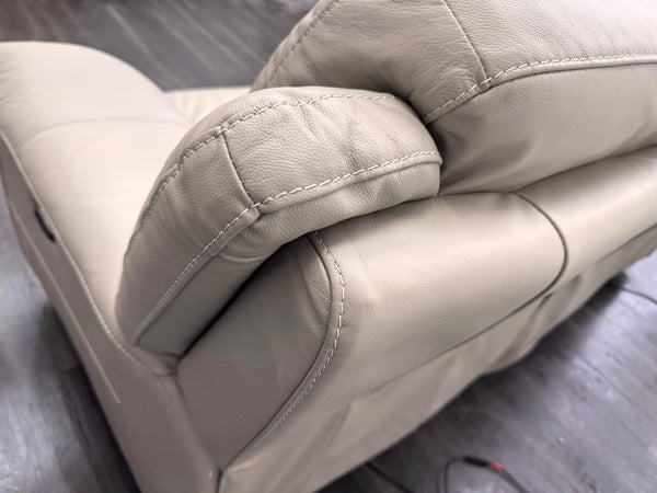 Furniture Village TOUCH 3 Seater Power Recliner Sofa Taupe Leather7