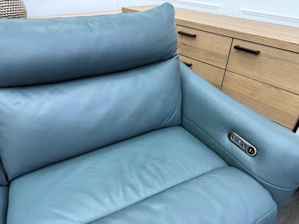 Sofology Renato Power Recliner 3 + 2 Seater Sofa Set Green Leather9