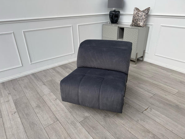 Sofology Marvella Flecked Charcoal Grey Velvet Middle Section Power Recliner2