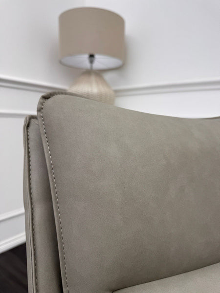Furniture Village Catalina Taupe Leather Swivel Dining Chair (Pre-sale)13
