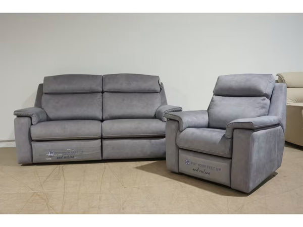 G Plan Ellis stingray charcoal 3 seater + armchair sofa set - power recliner 3