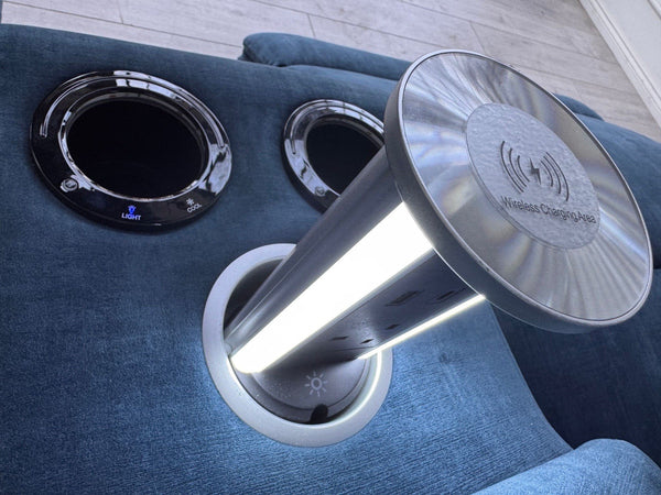 Sofology Renato 2.5 Seater Sofa + Centre Console Navy Blue Velvet Fabric21