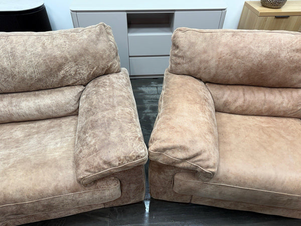 Sofology Santino 3 + 2 Seater Brown Tan  Aniline Leather Sofa Set16