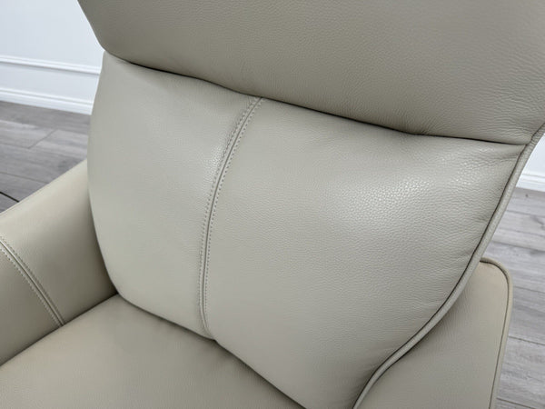 New Gillies Trent TVCH TV Reclining Chair, Feather Grey Genuine Leather RRP£199922