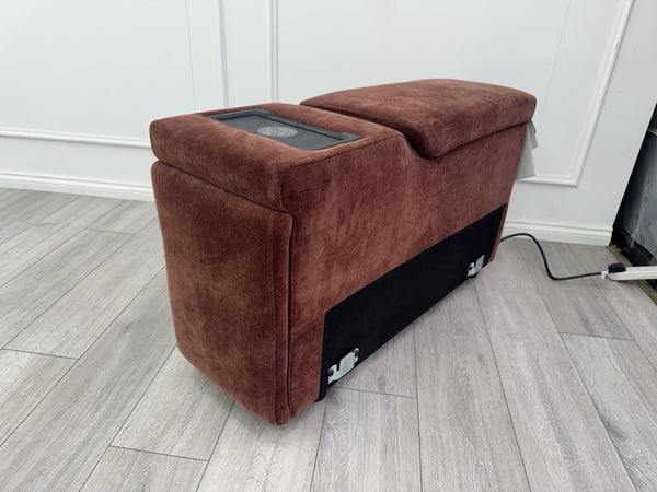 Sofology Plaza Console Red Chenille Denim Cup Holders Wireless Charging Socket15