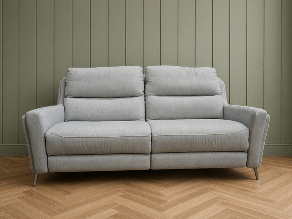 Parker Knoll Portland Static 3 Seater Sofa - Baby Blue Fabric0