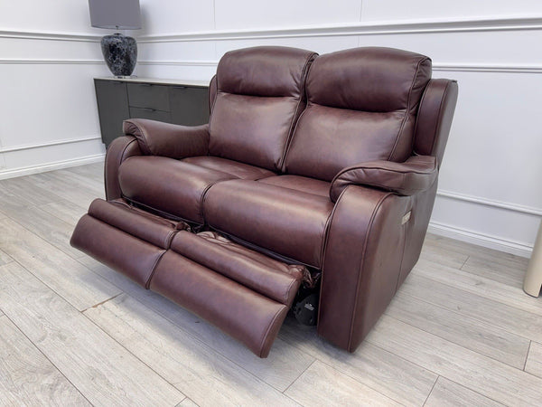 Parker Knoll Boston Burgundy Leather Power Recliner 3+2 Seater Sofa RRP £409920