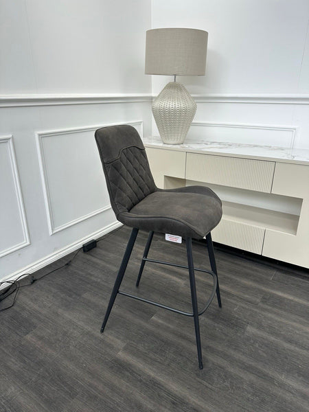 Furniture Village Warrior Dining Barstool Grey Faux Leather (Pre-sale)0