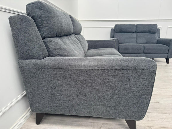 Furniture Village Zen Grey Fabric 3 &2 Seater Sofa Set17