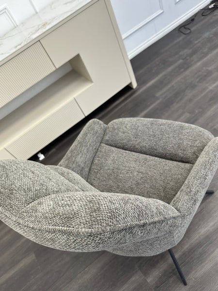 Furniture Village Kiara ash grey fabric swivel dining chair (Pre-sale)5