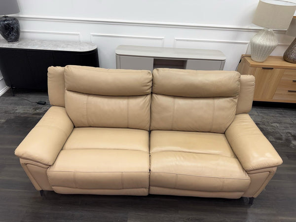 DFS Wren Power Recliner 3 Seater Sofa In Taupe Leather17