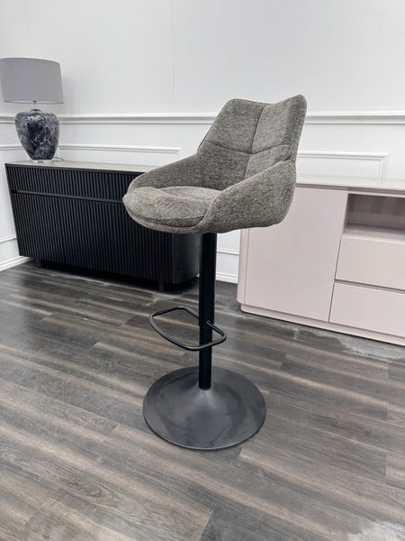 Furniture Village Kiara ash grey fabric swivel dining barstool (Pre-sale)10