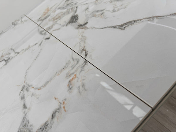 Furniture Village Avorio Large Extending Dining Table marble-effect ceramic top7