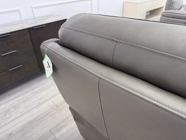 DFS Lift and Rise Electric Power Recliner Armchair Grey Genuine Leather16