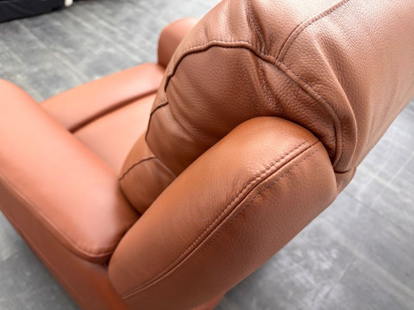 LAZY BOY PARIS Static Armchair In Brown Leather10