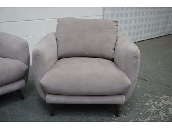 Sofology Adler lifestyle mottled marble fabric 3 seater + 2 armchairs sofa set1