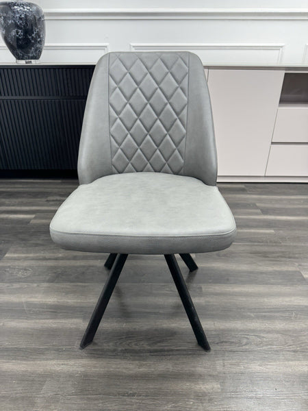 Furniture Village Mars/Jupiter Grey faux leather swivel dining chair (Pre-sale)3