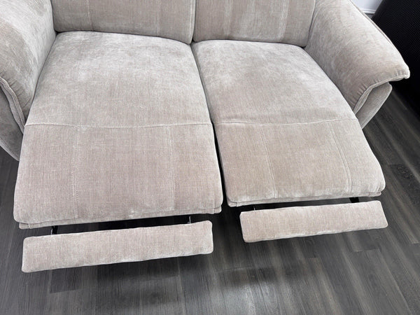 FV Jude 2 Seater Beige Chenille Power Recliner Sofa with Telescopic Headrests16