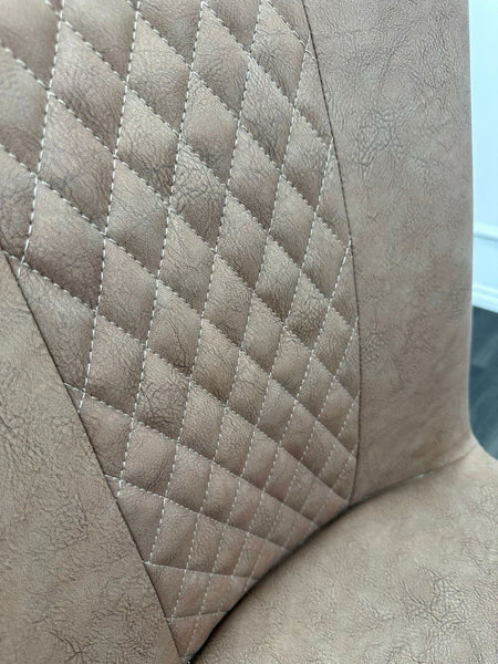 FV Loki Brown Faux Leather Cantilever Dining Chair (Choose Quantity)7