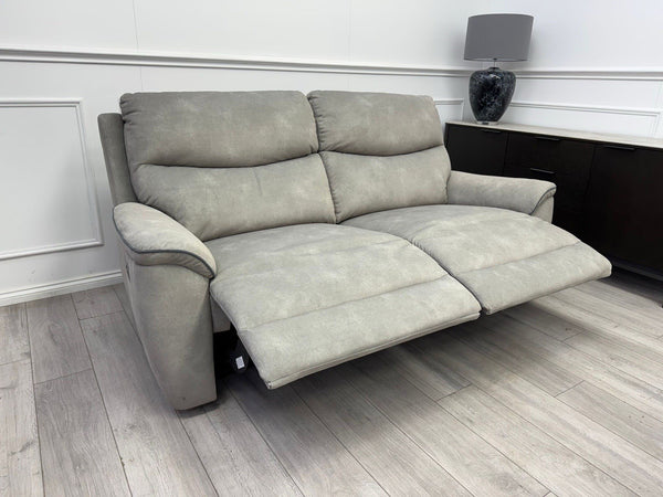 LAZYBOY DOUGLAS POWER RECLINER 3 SEATER SOFA IN GREY FABRIC1
