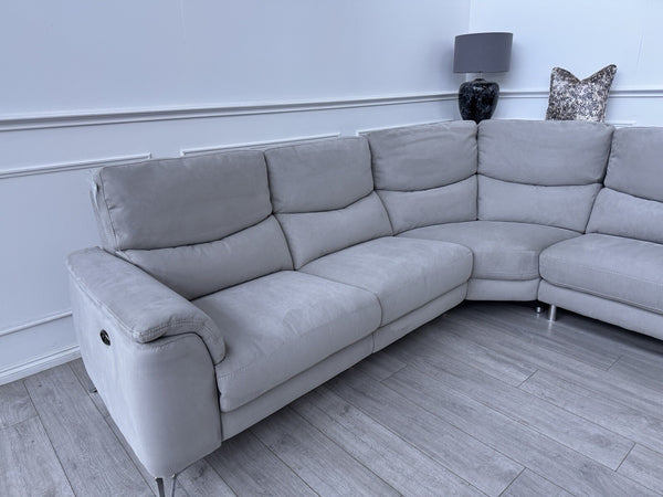 Sofology Palmer Power Recliner Corner Sofa In Toronto Grey Suede8