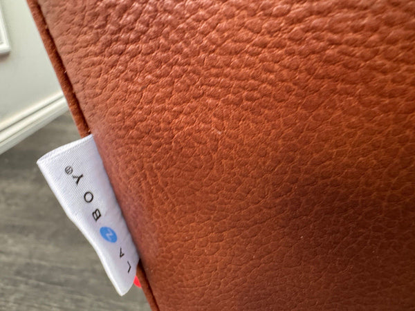 LA Z BOY Staten Power Recliner 3 Seater Sofa & 2x Static Chair Set Brown Leather5