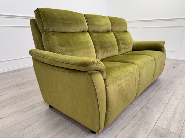 Sofology Parker Static 3 Seater Green Fabric Sofa2