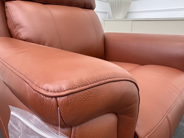 LAZY BOY PARIS Static Armchair In Brown Leather13