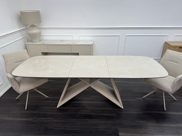 Furniture Village Mirage Large Extending Dining Table marble-effect ceramic top7