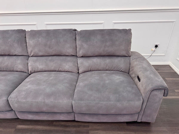 Furniture Village Nixon Large 4 Seater Sofa Power Recliner In Grey Lux Velvet5