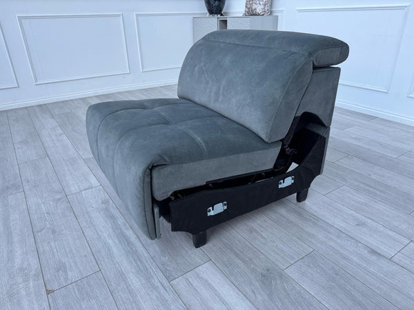 Sofology Marvella Flecked Mineral Green Velvet Middle Section Power Recliner4