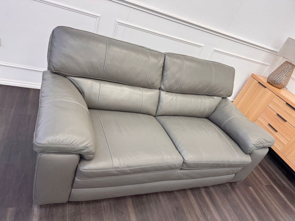 Furniture Village Cozee 2.5 Seater Sofa in Grey Pure Leather1