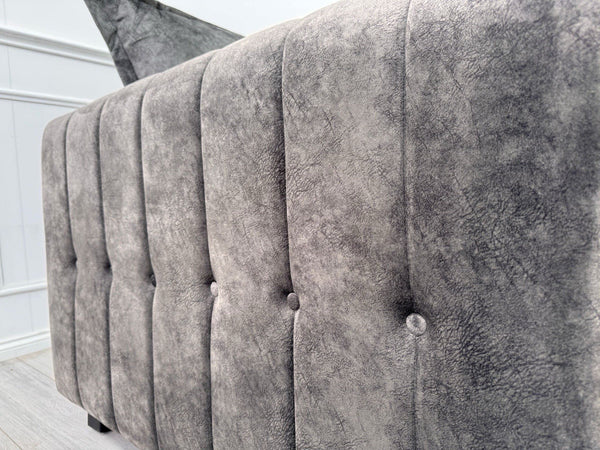 DFS Devine Grey Velvet Loveseat Cuddlier Armchair10