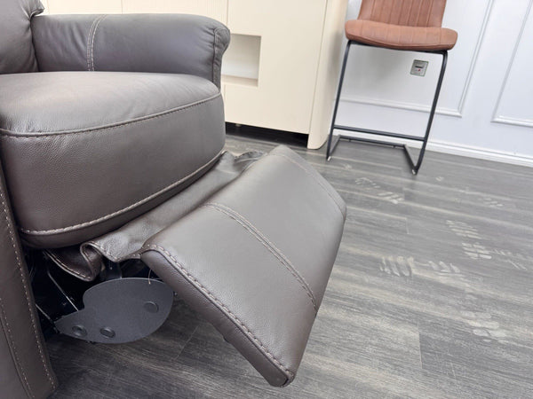 FV Lille Dark Brown Leather Armchair Power Recliner13