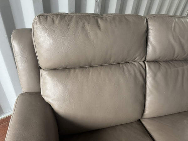 Furniture Village 2 Seater Sofa Taupe Leather5